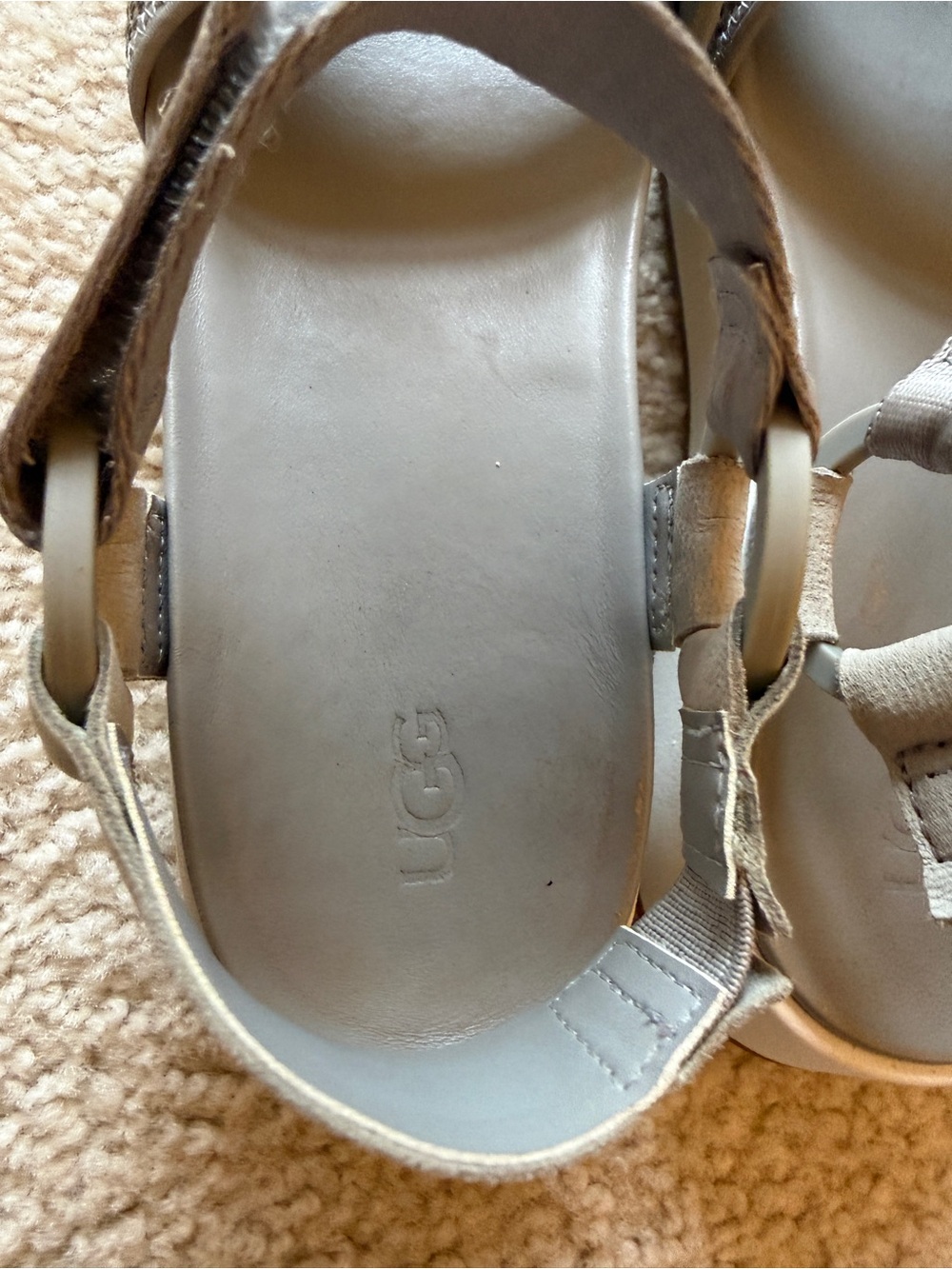 UGG women’s Grey Open-Toe Comfort Sandals - Picture 2 of 9